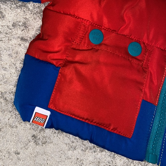 NB Baby Color Block Puffer Jacket - LEGO® Collection x Target Yellow/Red/Blue - Picture 7 of 9